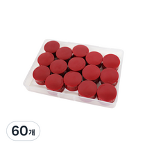 마그피아 칼라원형 자석홀더 무광 중, 빨강, 60개