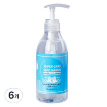 슈퍼케어 세이프 핸즈 손소독젤 펌프형, 500ml, 6개