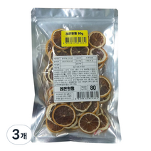 올내추럴 건조과일 레몬 원형컷, 80g, 3개