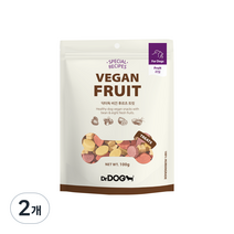 닥터독 강아지 트릿간식 후르츠 100g, 2개, 딸기 + 체리 + 블루베리 + 라즈베리 + 망고 + 파인애플 + 코코넛 + 바나나 혼합맛