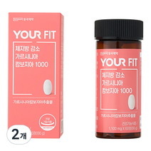 동국제약 유어핏 체지방 감소 가르시니아 캄보지아 1000 66g, 60정, 2개