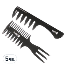카미 바버 헤어스타일링 빗 2종 세트, 혼합색상, 5세트
