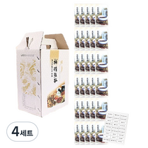 필레오 메세지 한약 봉투 세트, 목각파임체 엄마 딸버전, 4세트