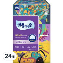 잘풀리는집 리얼 실키 천연펄프 미용티슈, 240매, 24개