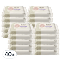 하늘선물 미니 물티슈, 20매, 40팩