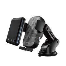 아이리버 스마트폰 듀얼 코일 차량용 고속 무선 충전 거치대 15W IR-ZF1000, 블랙