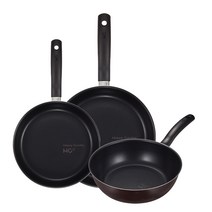 퍼펙트잇 다이아몬드 IH 후라이팬 3종 세트 B, 프라이팬 24cm + 프라이팬 28cm + 궁중팬 26cm, 초코