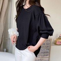 보리맘 시어 볼륨 소매 블라우스 루즈핏 임부복 a758