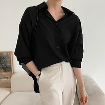 라라온 마린 루즈핏 셔츠 블라우스