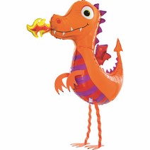 GRABO 워킹벌룬 아기드래곤 은박풍선, 혼합색상, 1개