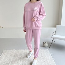 보리맘 수유 임부복 맨투맨 상하의 세트 TA754