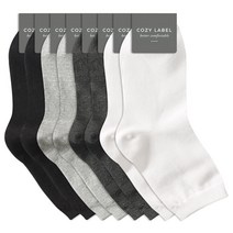 코지라벨 남성용 더 오래신는 면사 2올 무지 중목 양말 4종 x 2p 세트