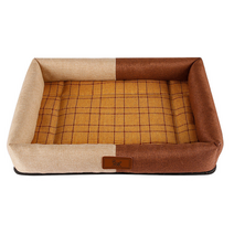 모모 여름용 에어컨 쿨매트 강아지집, 투톤 브라운