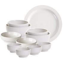 디샤 2인 홈 식기세트 11p, 아이보리, 공기 2p + 대접 2p + 레머킨 4p + 찬기 2p + 접시