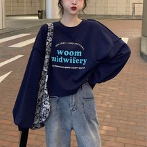 데이소이 여성용 WOOM 루즈 크롭 롱슬리브 티셔츠