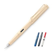 LAMY 사파리 만년필 + 컨버터 세트, F, 크림