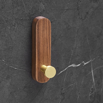 마이홈 우드 벽후크 다용도 걸이, 골드, 1개