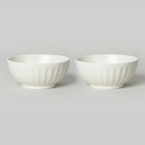 쓰임 마일드 매트 대접, 크림, 2개