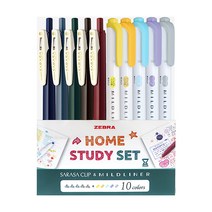 제브라 홈스터디 볼펜세트 A타입 0.5mm 1.0~1.4mm, 다크블루, 블루그레이, 그린블랙, 브라운그레이, 레드블랙, 레몬옐로우, 골드, 블루, 바이올렛, 그레이, 1세트
