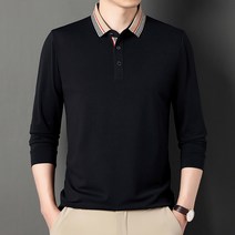 DM 남성용 심플 라인 포인트 카라 티셔츠