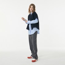 보연 가디건스타일 울 체크 베스트