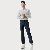 마인드브릿지 남성용 테이퍼드 폴리 프린트 밴딩 셋업 크롭팬츠 MVPT3105
