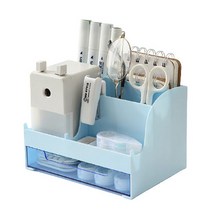 레인보우 다용도 책상 연필꽃이 정리함, 블루, 1개