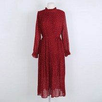 오키 여성용 넥프릴 잔도트 쉬폰 원피스