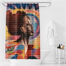 카리스 라이트블리 욕실 샤워 커튼 파티션 A08 165 x 180 cm, 1개