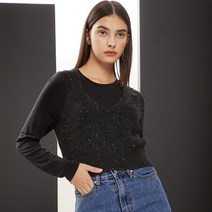 데카브 여성용 스팽글 니트 뷔스티에 K214KSK004