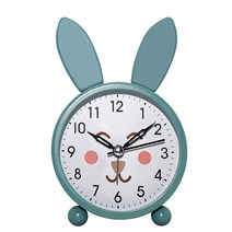 모던리빙 알람 토끼 캐릭터 탁상시계, 블루