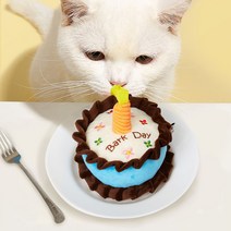 요기쏘 고양이 캣닢 케이크 인형, 혼합색상, 1개