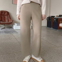 로미스토리 여성용 데일리 니트 밴딩 팬츠