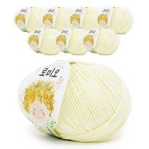 쎄비 로미오 뜨개실 50g x 8p, 크림, 120m