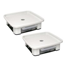 플라팜 정사각 화분받침대 2p, 화이트