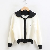 패션풀 여성용 GOLF F 배색 크롭 집업 가디건 28761