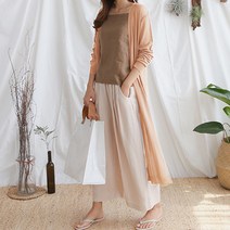 레몬소울 여성용 네아로 오픈 썸머 롱 가디건