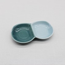 달소금 도자기 땅콩 소스 종지, 피콕, 3개