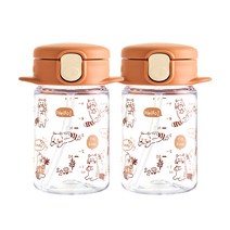 릿첼 AQ 슬림 빨대컵 R 160ml, 브라운, 2개
