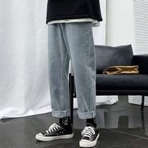 민성컴퍼니 남성용 와이드 고무줄허리 청바지