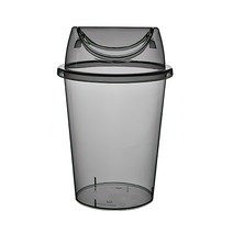 윈프라이스 클리어 라운드 휴지통 10L, 1개, 투명블랙