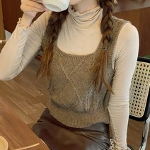 여성용 피셔 뷔스티에 니트조끼