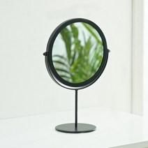 커몽커몽 심플 북유럽 회전 탁상 거울, 블랙롱