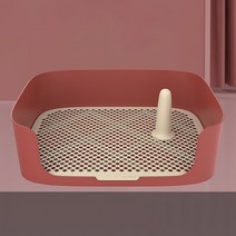 파스텔펫 강아지 튐방지 사각 배변판 FREE, 레드, 1개