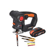 WORX ORANGE 20V 충전 직쏘 직소 베어툴 WX550.9   2.0Ah 배터리 WA3551, 1세트