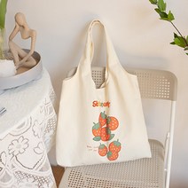 더플로우 뇸뇸 과일 일러스트 에코백