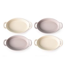 크리미 그라탕기 2종 x 2p, 인디핑크,아이보리, 4개