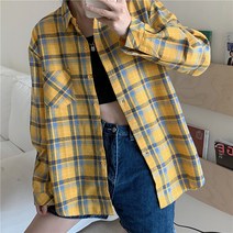 루나걸 여성용 카미 체크 셔츠
