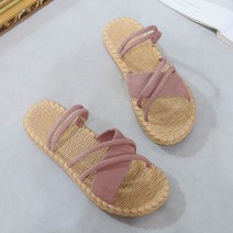 와이제이인터네셔널 여성용 크로스 스웨이드 스트랩 젤리 샌들 슬리퍼 YJ0147