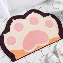 알럽홈 컬러풀 큐트 고양이 발바닥 발매트, TYPE1 옐로우